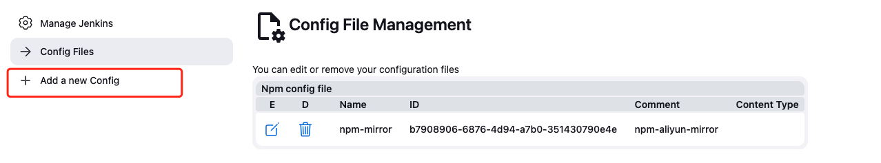 Add a new Config